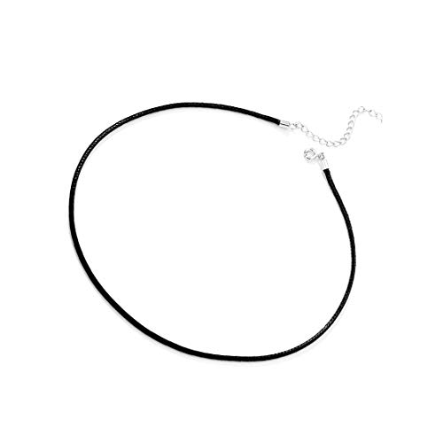 10pcs Collar del Corchete de la Langosta de la joyería de la Cuerda de la Correa de la PU de Cuero Negro Cuerda Cuerda Colgante Cordones Regard