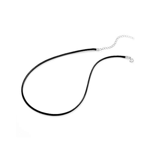 10pcs Collar del Corchete de la Langosta de la joyería de la Cuerda de la Correa de la PU de Cuero Negro Cuerda Cuerda Colgante Cordones Regard