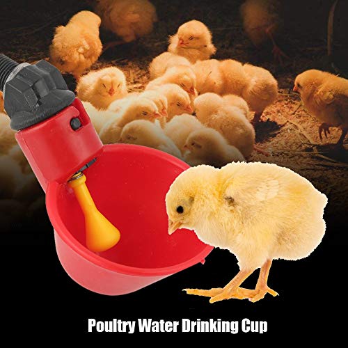10PCS Copas automáticas de pollo for bebedor - Aves de agua for beber, Alimentador de plástico for bebederos, Alimentador de pollos Bird Coop Fowl, for aves Codorniz Ganado Gallina de pollo