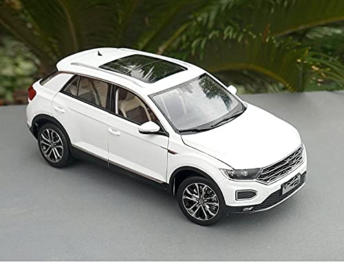 1:18 para T-ROC 2018 SUV Modelo De Aleación De Coche Vehículos De Modelo De Metal Coche De T-o-y-s Modelo de Auto (Color : Blanco)