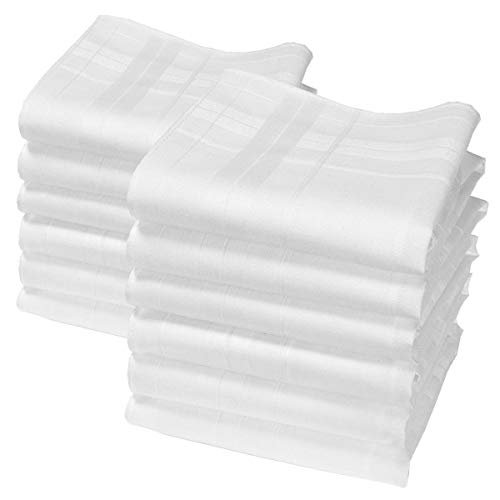 12 pañuelos blancos - Modelo"Camille" - 35 centimetros