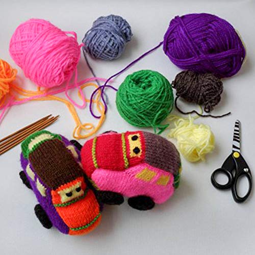 12 paquetes de lana acrílica – lana de ganchillo multicolor para tejer, paquetes de hilados de lana de ganchillo, paquetes de hilo de lana de color en 12 colores brillantes (cada 13 g)