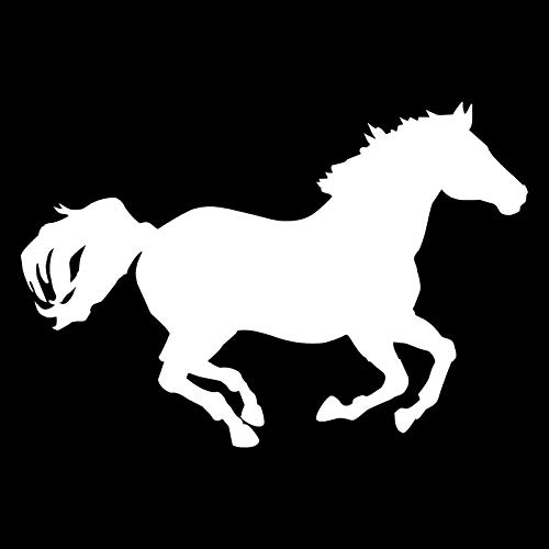 14 * 9.5CM Caballo corriente con estilo del coche del vinilo decorativo Car Styling etiquetas engomadas del cuerpo Adhesivos Negro/Plata (Color Name : Silver)