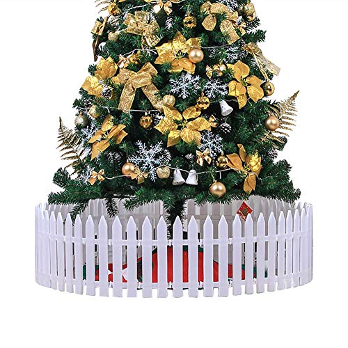 15 piezas de valla de piquete blanca para árbol de Navidad, valla de piquete de hadas valla de árbol de Navidad blanca valla de piquete de Navidad decorativa para decoración del hogar, decoración de