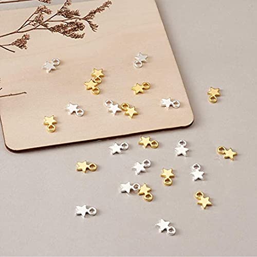 160 Piezas Dijes Estrellas,Colgantes En Forma de Estrella,Colgantes Bisutería para Pulsera Collares Pendiente Bisutería Joyería