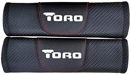 2 Piezas Fibra Carbono Coche Cinturón Seguridad Almohadillas Protectoras Hombro para Fiat Toro, Accesorios de Estilo de Coche