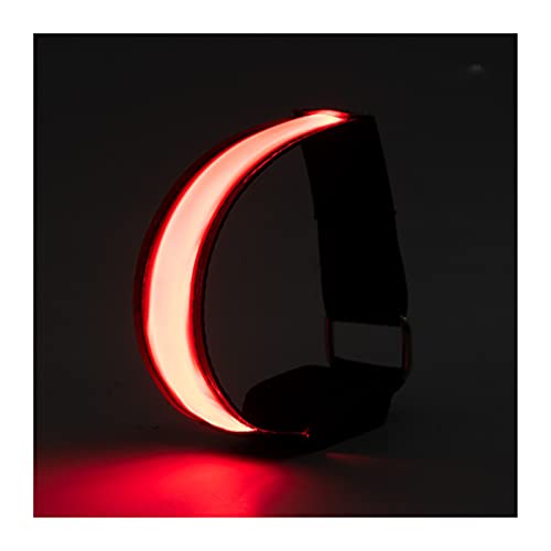 24/7 TAPE LED Luminoso con Pulsera Recargable Rojo es Adecuado para Jogger, Ciclista, Caminante, Pulsera Reflectante