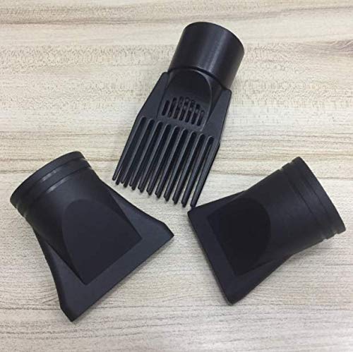 3 unids profesional de plástico secador de pelo boquilla difusor secador de pelo boquilla peine accesorio concentrador reemplazo soplado plana peluquería salón estilo herramienta para diámetro 4,5cm