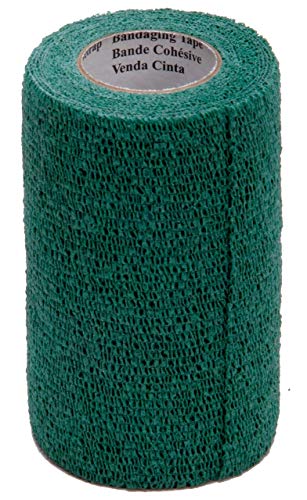 3M VETRAP SELF ADHESIVE BANDAGING TAPE 4 X 5 YARD ROLL ALL COLORS (Hunter Green) by 3M