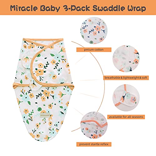 3PC Swaddle Blanket,Swaddle Wrap Manta Envolvente para Bebé,Swaddle Wrap 100% Algodón,Mantas Arrullo Para Recién Nacidos-S