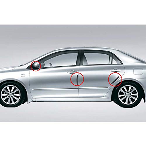 4 Uds protector de borde de puerta de coche tira Universal de parachoques de coche PVC espejo retrovisor lateral/Protector de puerta pegatina de protección Tira anticolisión para puerta de coche