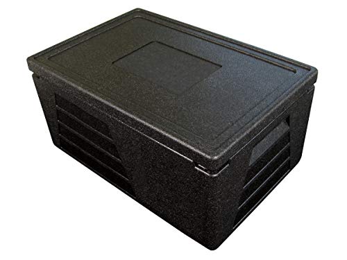 4 x Termo profesional, contenedor isotérmico, recipiente térmico, caja aislante, nevera GN 1/1 con 230 mm de altura útil