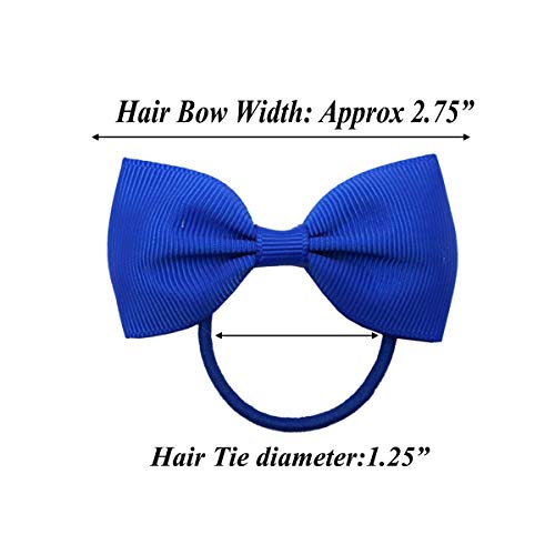 40pcs 2.75 pulgadas Baby Girls Bows Hair Ties Cintas de Goma de Grosgrain Bandas para el Cabello para Niñas Bebés Niños pequeños Niños 20 colores en pares …
