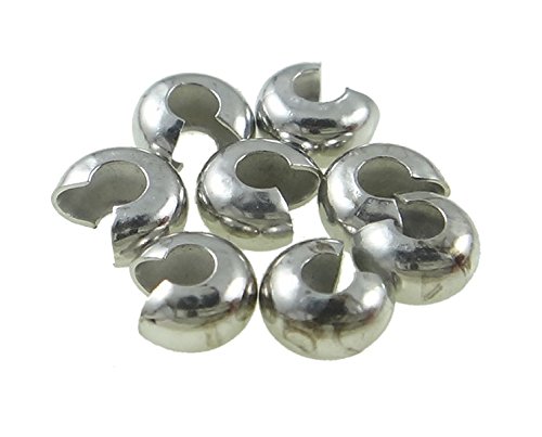 50 Tope Perlas 3 mm Capota Perlas joyería Crimp Protección – Cover F193