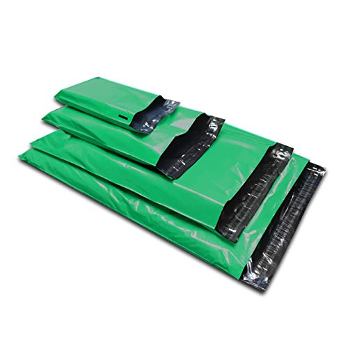50 unidades de bolsas de plástico para envíos por correo de colores variados, color verde
