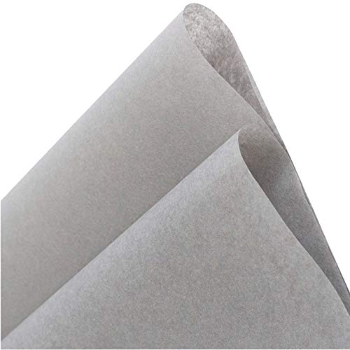 50 unidades de papel de seda gris de 50 x 75 cm para bolsas de regalo, hojas de papel de regalo a granel para manualidades de papel, bodas, suministros de arte