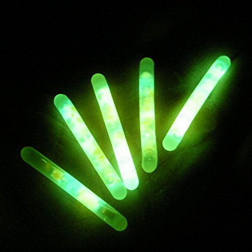 50pcs (10bags) 4.5*37mm Float Glow Stick Night Fishing Green Fluorescent Light by thkfish
