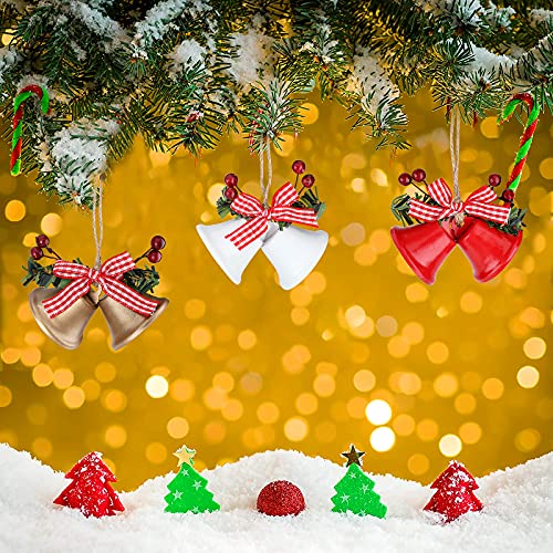 6 Piezas Campanas de Navidad, Colgante de Campana de Navidad Colgantes de Campanas de Árbol de Navidad Campanas de Aniversario de Navidad para Adornos Colgantes de Árbol de Navidad