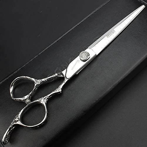 7 pulgadas tijeras de pelo profesional de peluquería corte de estilo japonés de alta rigidez de la herramienta tijeras de acero inoxidable