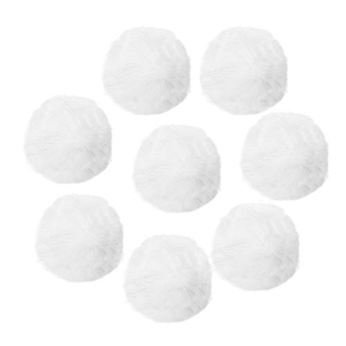 8 bolas de pompones de piel sintética, pompones esponjosos de piel sintética con lazo elástico, pompones de piel de bricolaje extraíbles para sombreros, bufandas, guantes, bolsas, llaveros, accesorios