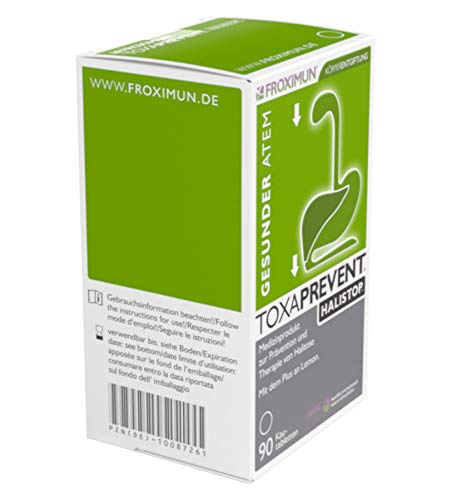 90 envases de TOXAPREVENT HALISTOP con 90 comprimidos masticables cada uno.