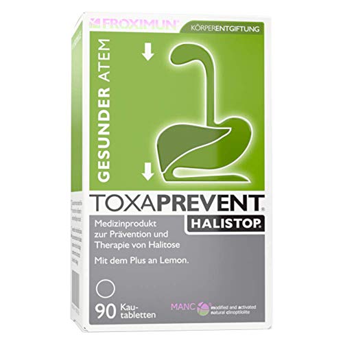 90 envases de TOXAPREVENT HALISTOP con 90 comprimidos masticables cada uno.