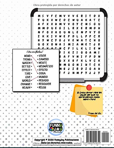 95 Puzles en Inglés de Sopa de Letras y Unir con Flechas para Niños y Adultos: Aprende las 1000 Palabras más usadas del inglés | Frases para Motivar el Aprendizaje | Libro grande (21 x 28 cm)