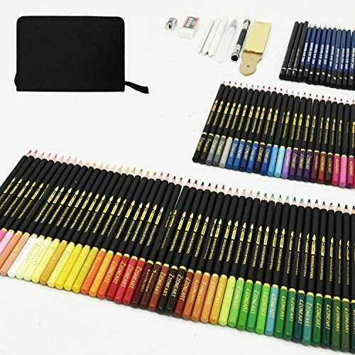 96 Lapices Acuarelables con Lapices de Dibujo Profesionales, Set de Lápices Colores para Colorear, Dibujar y Sombrear, Ideal para Artistas y Adultos