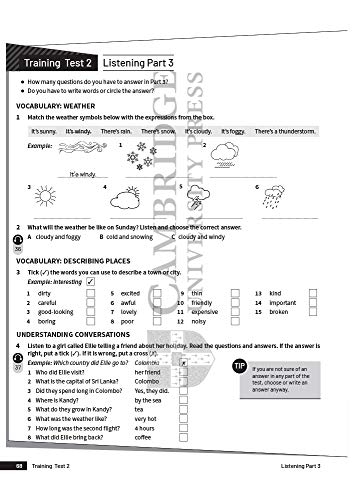 A2 Key for Schools Trainer 1. Practice Tests with Answers and Teacher’s Notes with Downloadable Audio.