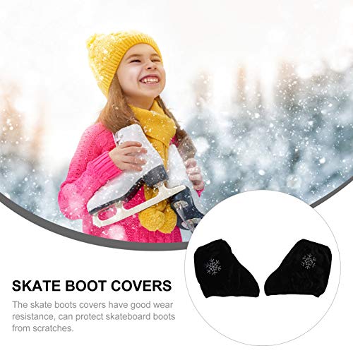 ABOOFAN Cubierta de botas de patinaje artístico, cubierta de zapatos de patinaje de invierno para patinaje artístico o protector de patinaje y funda de patinaje suave
