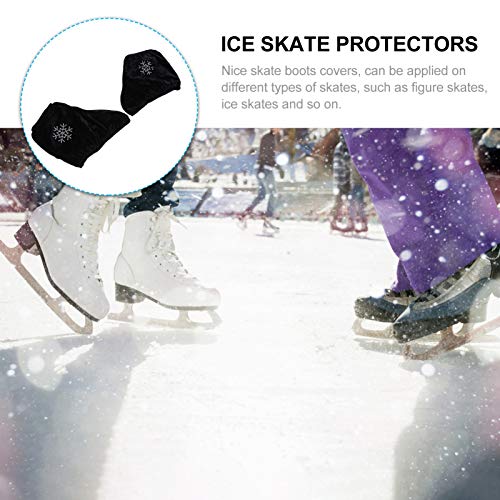 ABOOFAN Cubierta de botas de patinaje artístico, cubierta de zapatos de patinaje de invierno para patinaje artístico o protector de patinaje y funda de patinaje suave