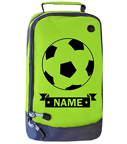 Absolutely Top Bolsa de fútbol personalizada para botas de niños, niñas, con cualquier nombre, diseño de burbujas de color rosa/negro