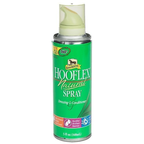 Aderezo Absorbine Hooflex Natural y acondicionador Spray 148 ml - realza casco color y apoya crecimiento sano del enganche