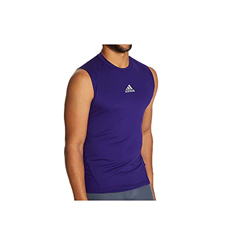 adidas Alphaskin - Camiseta deportiva sin mangas para hombre - SMSUS18USTFSLM, playera deportiva sin mangas de entrenamiento Alphaskin, M-Largo, Collegiate Purple