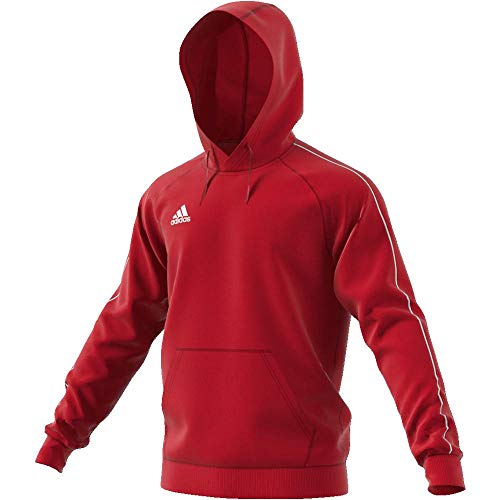 Adidas Core 18 Hoody Sudadera con Capucha, Hombre, Rojo (Rojo/Blanco), S
