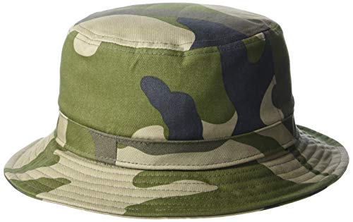 adidas Men's Originals Camo AOP Bucket Hat, Aop Camo Olive Cargo/White, One Size