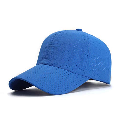 AHJSN Sombrero de Verano para Hombre Protector Solar de Secado rápido Lengua de Pato Gorra de béisbol Pesca Ajustable Azul Cielo