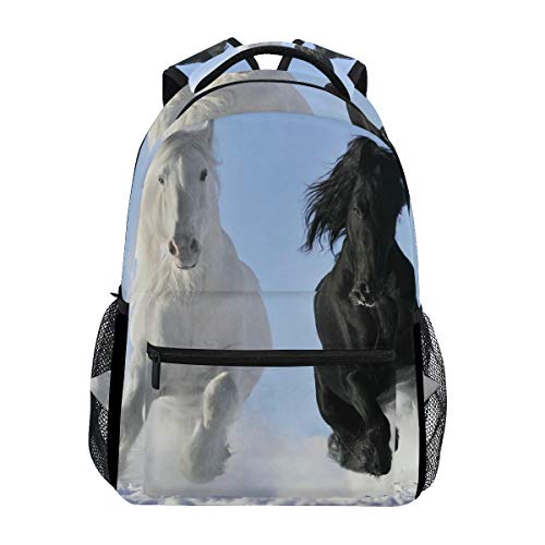 Ahomy Mochila de corrida de caballo, mochila escolar para niñas y mujeres, ideal para viajes y día