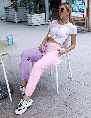 Aiboria Pantalon Chandal Mujer, Pantalones Deportivos Casuales para Mujer Largas Yoga Fitness Jogger