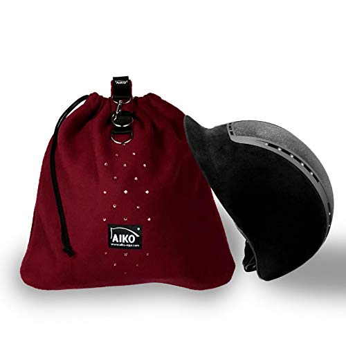Aiko Bolsa para casco de equitación, color burdeos, edición limitada, transpirable