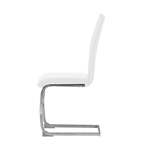 Albatros silla cantilever BURANO Set de 2 sillas Blanco, SGS probado