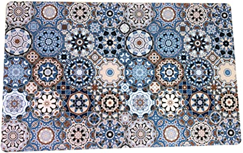 Alfombra Textil Hidráulica - Absorbente Antideslizante y Lavable en Lavadora - para Suelo de Cocina salón baño Pasillo habitación (50 x 80 cm, Multicolor 09)