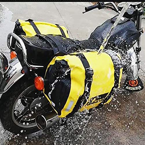 Alforja Moto,Motocicleta Bolsa Motocicleta impermeable Bolsa de sillín a prueba de agua del tanque de combustible Bolsa Racing Casco de equitación del viaje del equipaje del asiento trasero de bolsa A