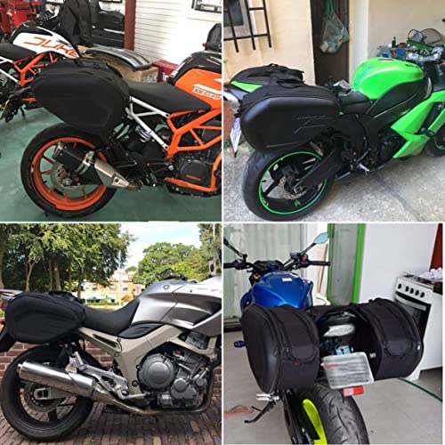 Alforjas de equipaje con fundas impermeables, 36-58 l, compactas, extensibles, para viajes de larga distancia, para motocicletas Suzuki y Yamaha