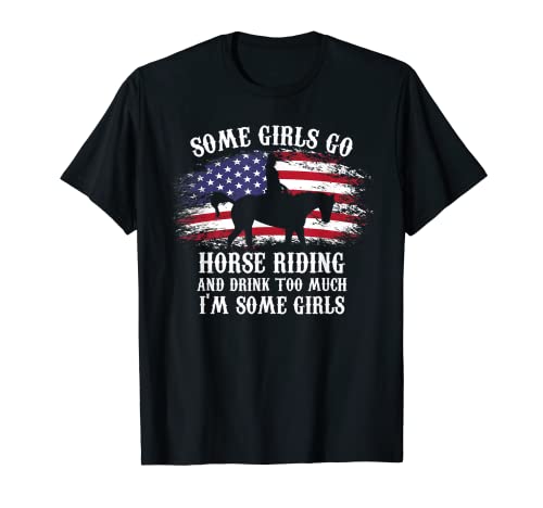 Algunas chicas van a montar a caballo Vaca Chica Camiseta