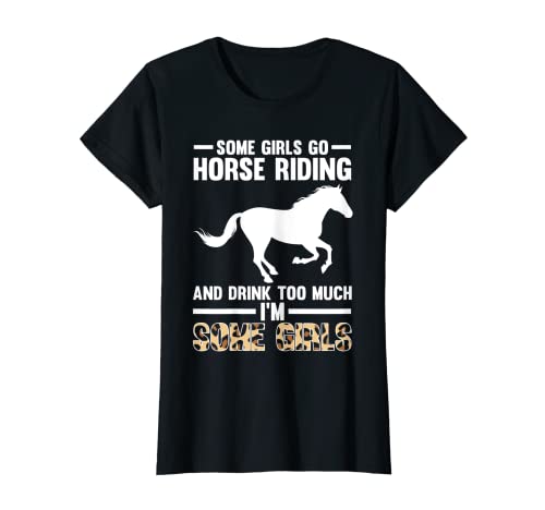 Algunas chicas van a montar a caballo y beber Equitación Camiseta