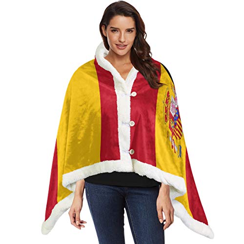 All3DPrint Manta de bandera de España, mantas, capa de capa, chales