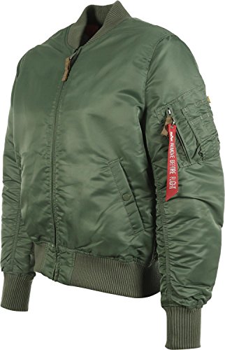 ALPHA INDUSTRIES Flight Jacket|MA-1 VF 59 Chaqueta, Verde (Sage Green 01), L para Hombre