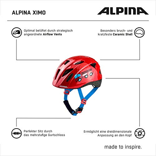 Alpina XIMO Casco de Ciclismo, Unisex-Youth, Firefighter, 49-54