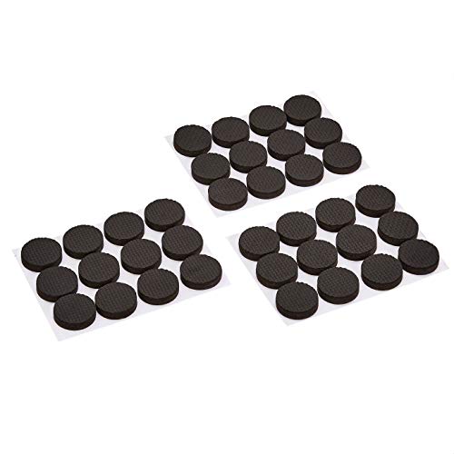 Amazon Basics - Almohadillas de goma para muebles, redondas, de 2.54 cm, color negro, 36 unidades